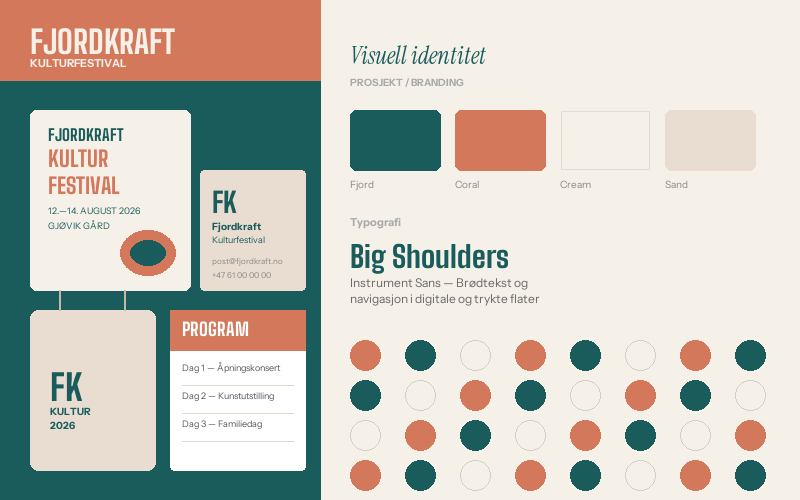 Fjordkraft Kulturfestival visuell identitet
